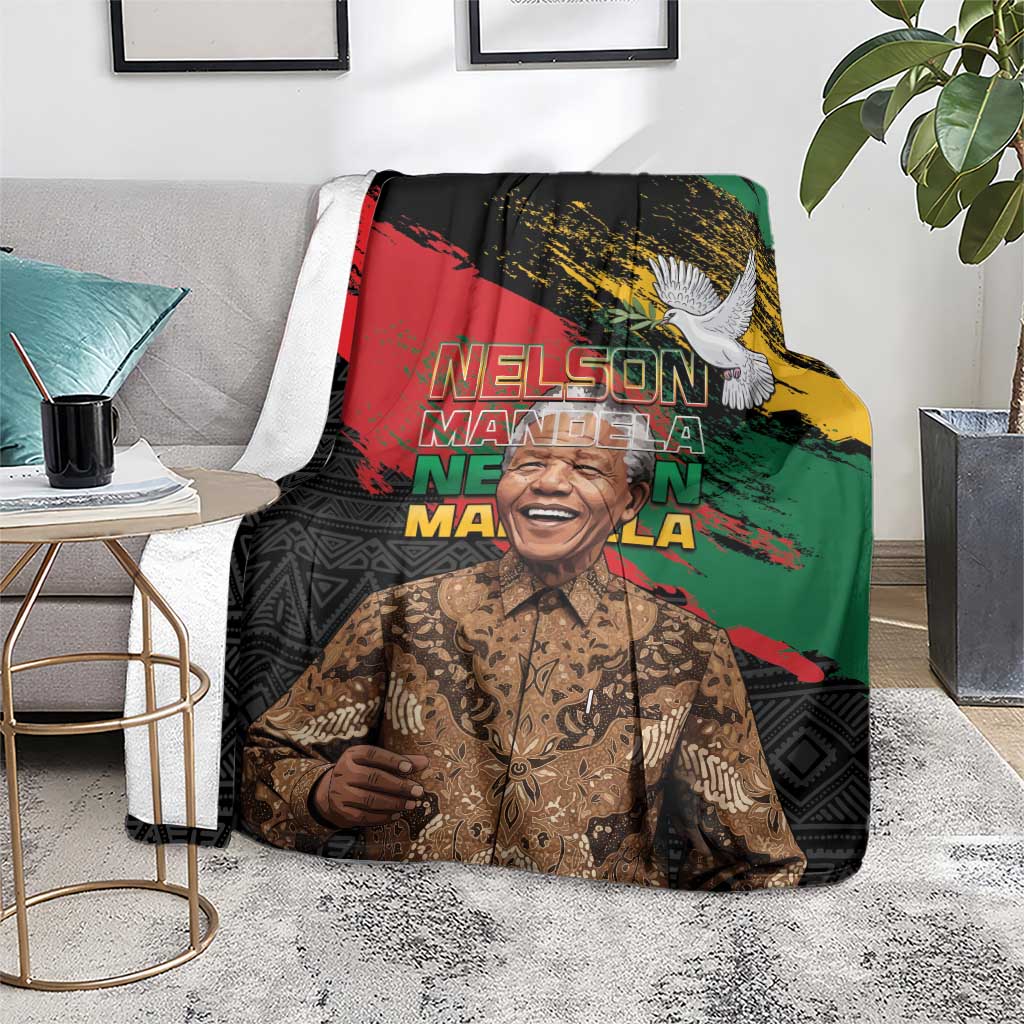 Nelson Mandela International Day Blanket African Pattern Grunge Style - Wonder Print Shop