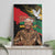 Nelson Mandela International Day Canvas Wall Art African Pattern Grunge Style - Wonder Print Shop