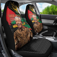 Nelson Mandela International Day Car Seat Cover African Pattern Grunge Style - Wonder Print Shop