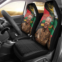 Nelson Mandela International Day Car Seat Cover African Pattern Grunge Style - Wonder Print Shop