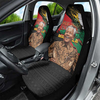 Nelson Mandela International Day Car Seat Cover African Pattern Grunge Style - Wonder Print Shop