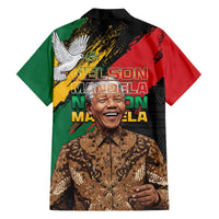 Nelson Mandela International Day Family Matching Off The Shoulder Long Sleeve Dress and Hawaiian Shirt African Pattern Grunge Style - Wonder Print Shop