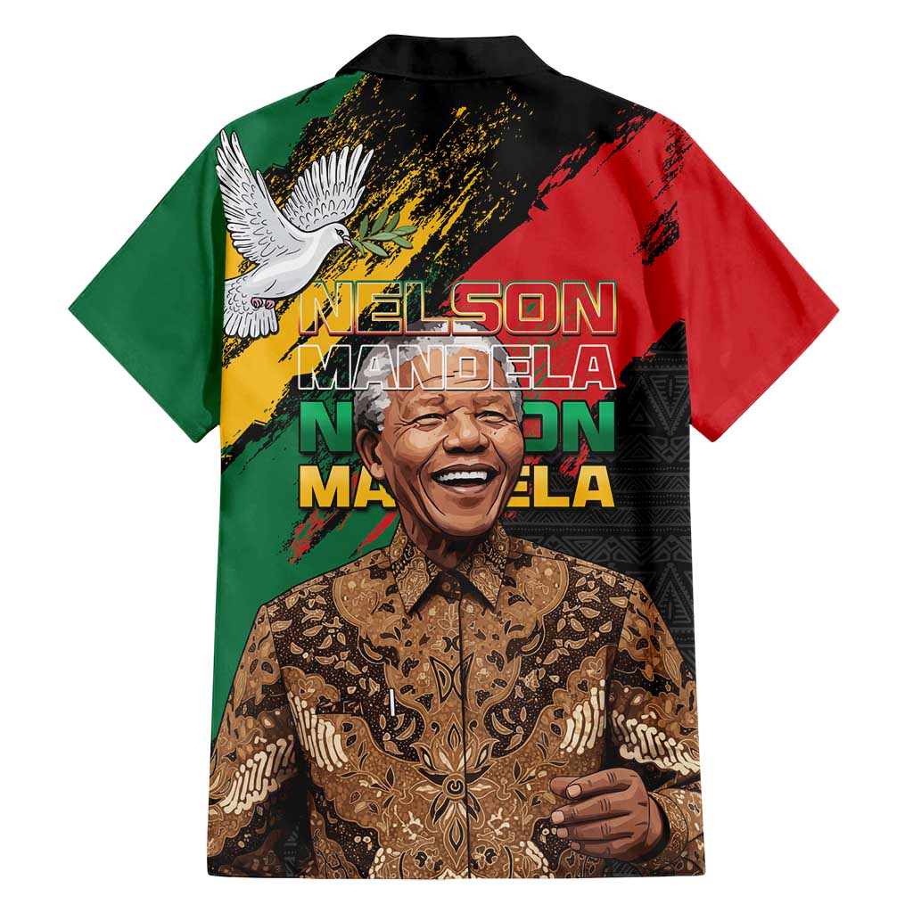 Nelson Mandela International Day Family Matching Off Shoulder Maxi Dress and Hawaiian Shirt African Pattern Grunge Style - Wonder Print Shop