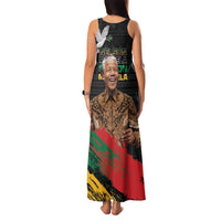 Nelson Mandela International Day Family Matching Tank Maxi Dress and Hawaiian Shirt African Pattern Grunge Style - Wonder Print Shop