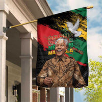 Nelson Mandela International Day Garden Flag African Pattern Grunge Style - Wonder Print Shop
