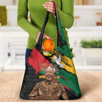Nelson Mandela International Day Grocery Bag African Pattern Grunge Style - Wonder Print Shop