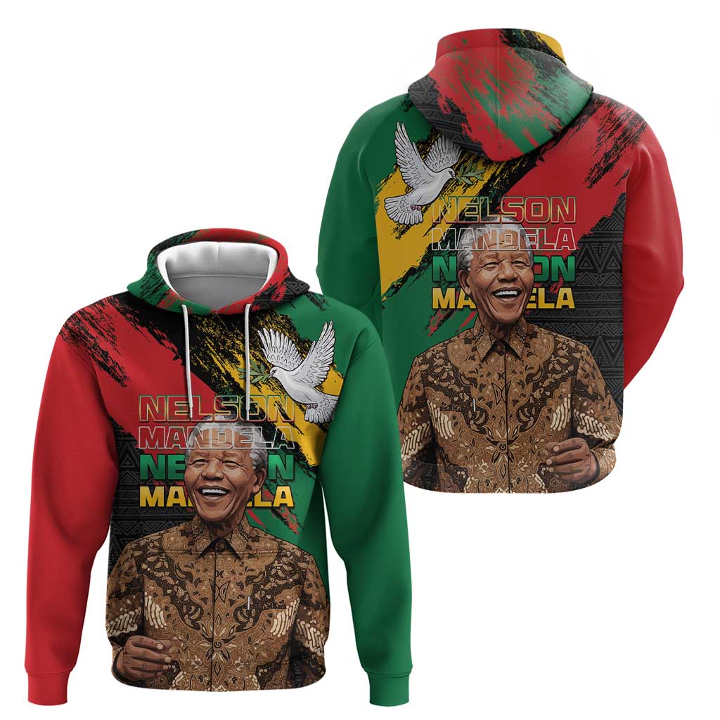 Nelson Mandela International Day Hoodie African Pattern Grunge Style - Wonder Print Shop