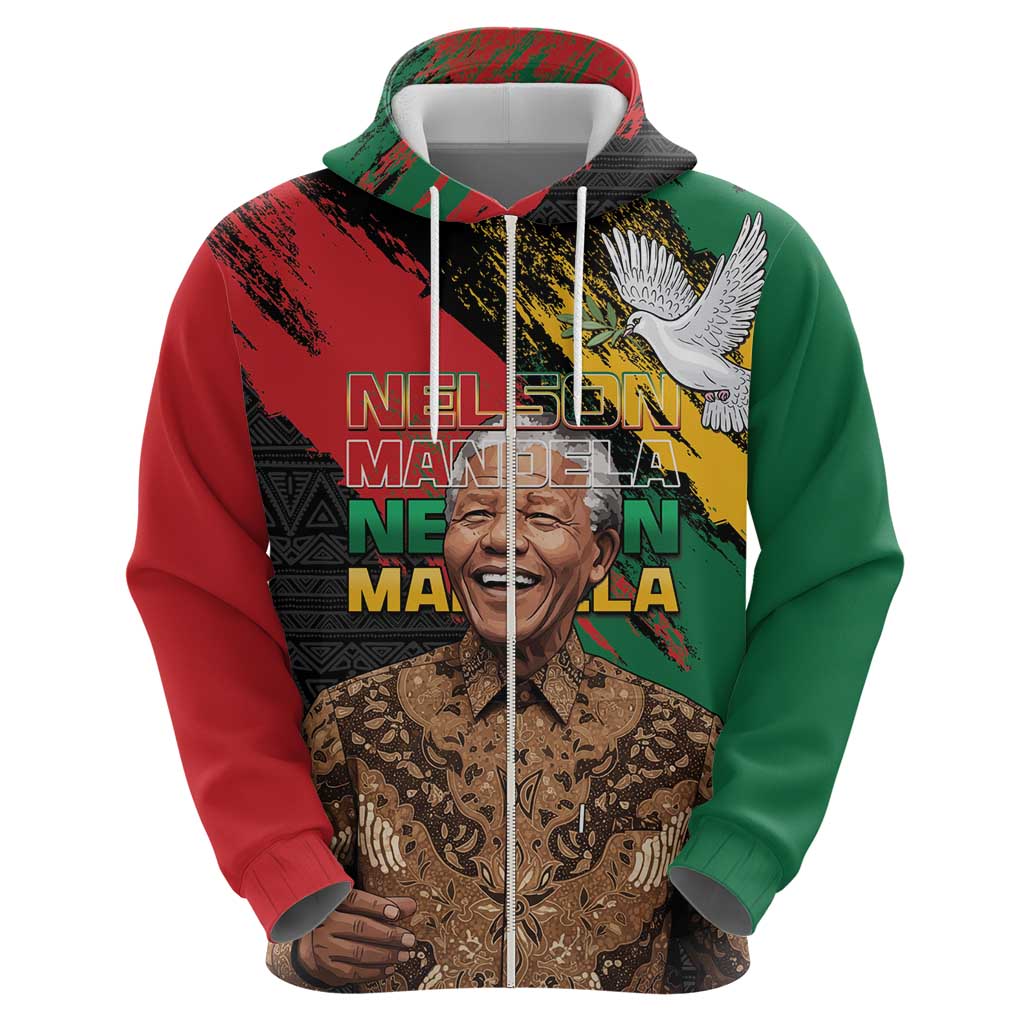 Nelson Mandela International Day Hoodie African Pattern Grunge Style - Wonder Print Shop