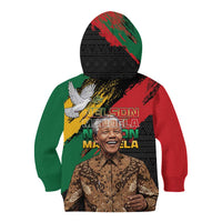 Nelson Mandela International Day Kid Hoodie African Pattern Grunge Style - Wonder Print Shop