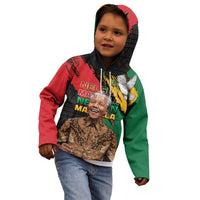 Nelson Mandela International Day Kid Hoodie African Pattern Grunge Style - Wonder Print Shop