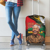 Nelson Mandela International Day Luggage Cover African Pattern Grunge Style - Wonder Print Shop