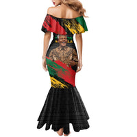 Nelson Mandela International Day Mermaid Dress African Pattern Grunge Style - Wonder Print Shop