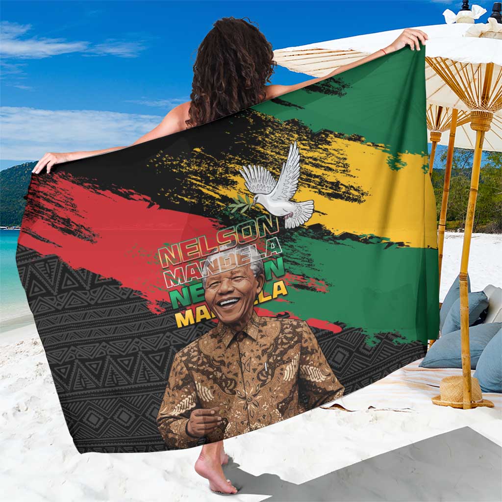 Nelson Mandela International Day Sarong African Pattern Grunge Style - Wonder Print Shop