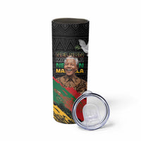 Nelson Mandela International Day Skinny Tumbler African Pattern Grunge Style - Wonder Print Shop