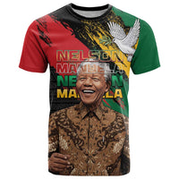 Nelson Mandela International Day T Shirt African Pattern Grunge Style - Wonder Print Shop