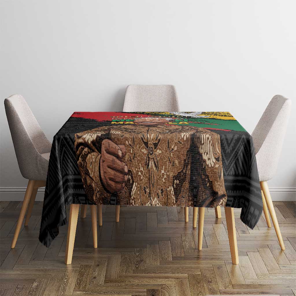 Nelson Mandela International Day Tablecloth African Pattern Grunge Style - Wonder Print Shop