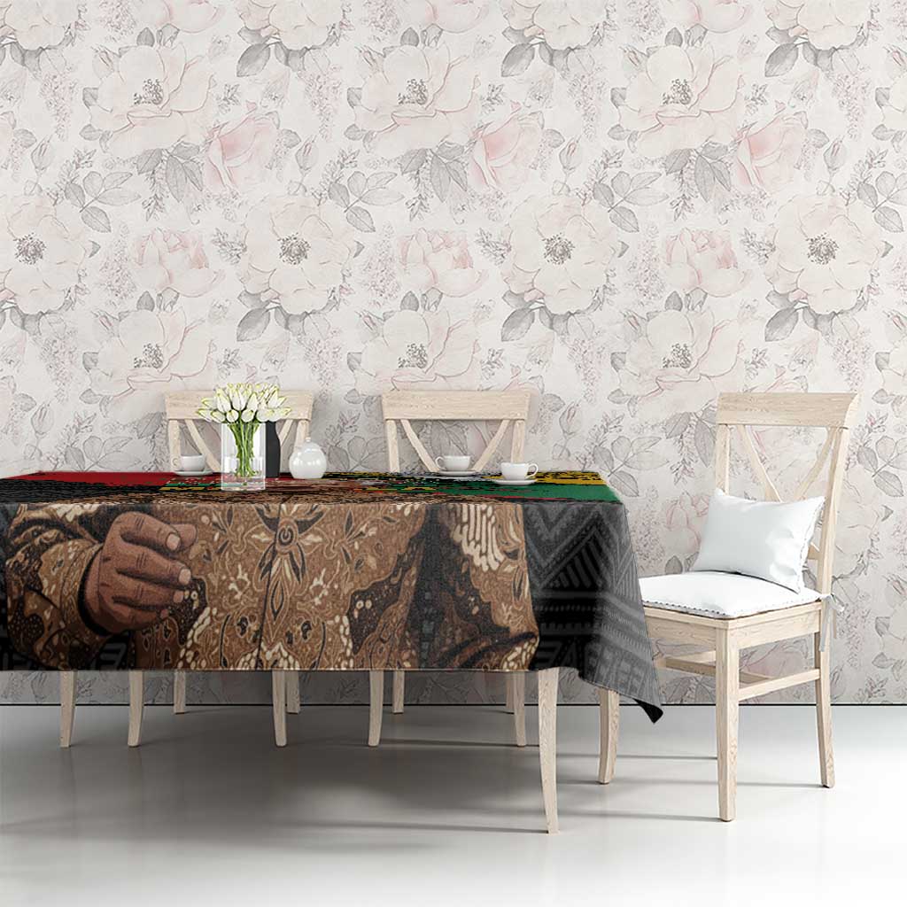 Nelson Mandela International Day Tablecloth African Pattern Grunge Style - Wonder Print Shop