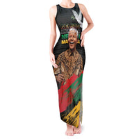 Nelson Mandela International Day Tank Maxi Dress African Pattern Grunge Style - Wonder Print Shop