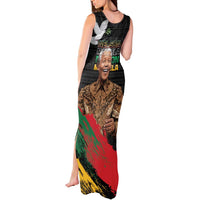Nelson Mandela International Day Tank Maxi Dress African Pattern Grunge Style - Wonder Print Shop
