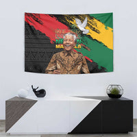 Nelson Mandela International Day Tapestry African Pattern Grunge Style - Wonder Print Shop