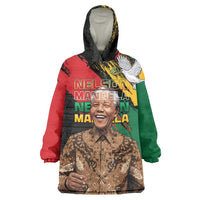 Nelson Mandela International Day Wearable Blanket Hoodie African Pattern Grunge Style - Wonder Print Shop