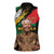 Nelson Mandela International Day Women Sleeveless Polo Shirt African Pattern Grunge Style - Wonder Print Shop
