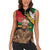 Nelson Mandela International Day Women Sleeveless Polo Shirt African Pattern Grunge Style - Wonder Print Shop
