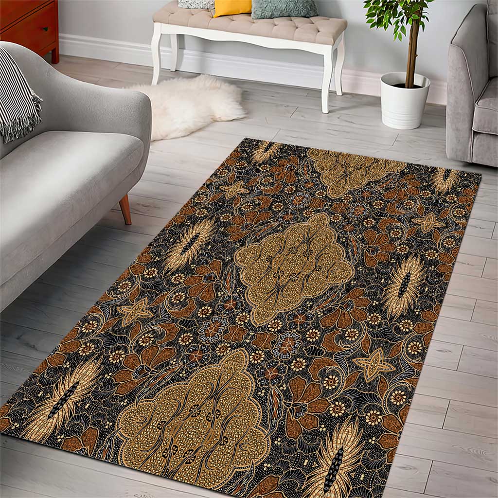 Madiba Nelson Mandela Area Rug Indonesia Batik Earthy Brown - Wonder Print Shop