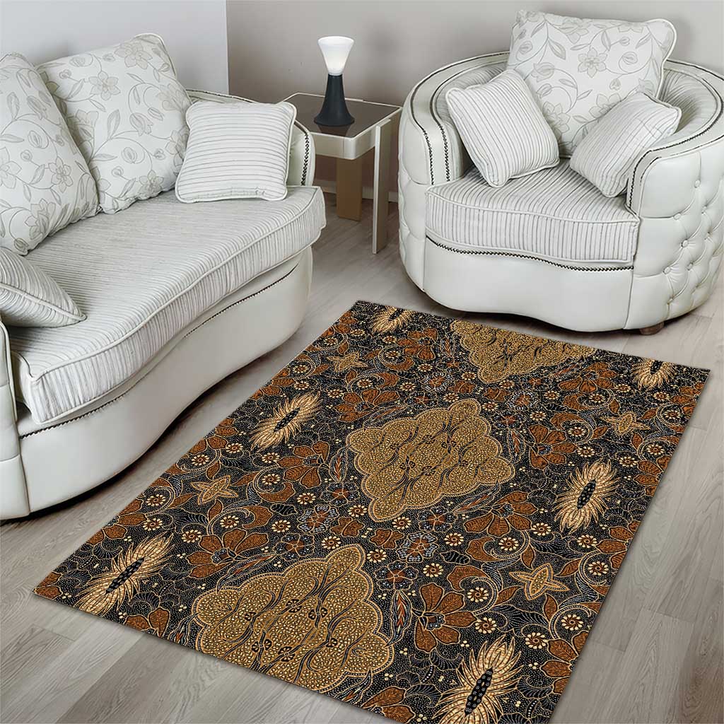 Madiba Nelson Mandela Area Rug Indonesia Batik Earthy Brown - Wonder Print Shop