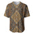 Madiba Nelson Mandela Baseball Jersey Indonesia Batik Earthy Brown - Wonder Print Shop