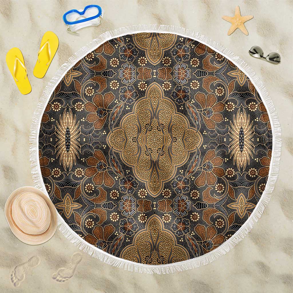 Madiba Nelson Mandela Beach Blanket Indonesia Batik Earthy Brown - Wonder Print Shop