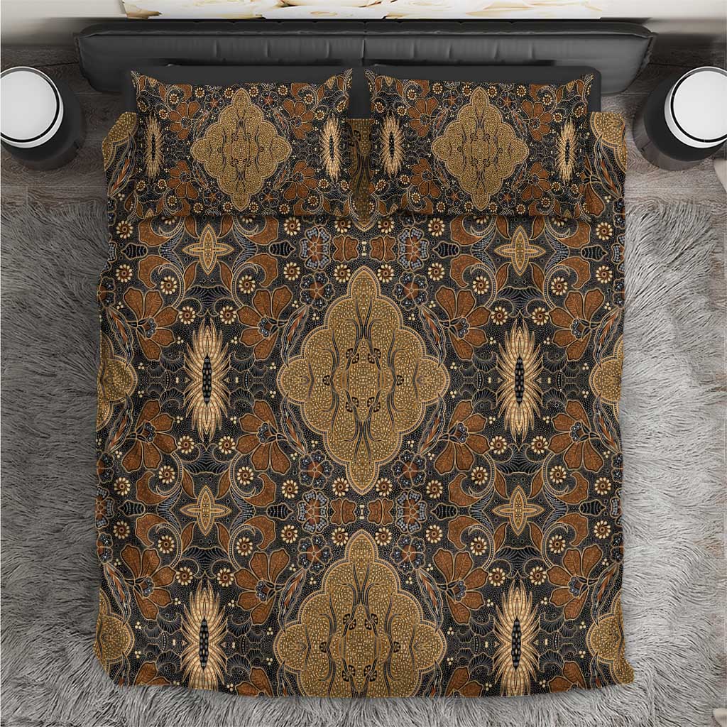 Madiba Nelson Mandela Bedding Set Indonesia Batik Earthy Brown - Wonder Print Shop