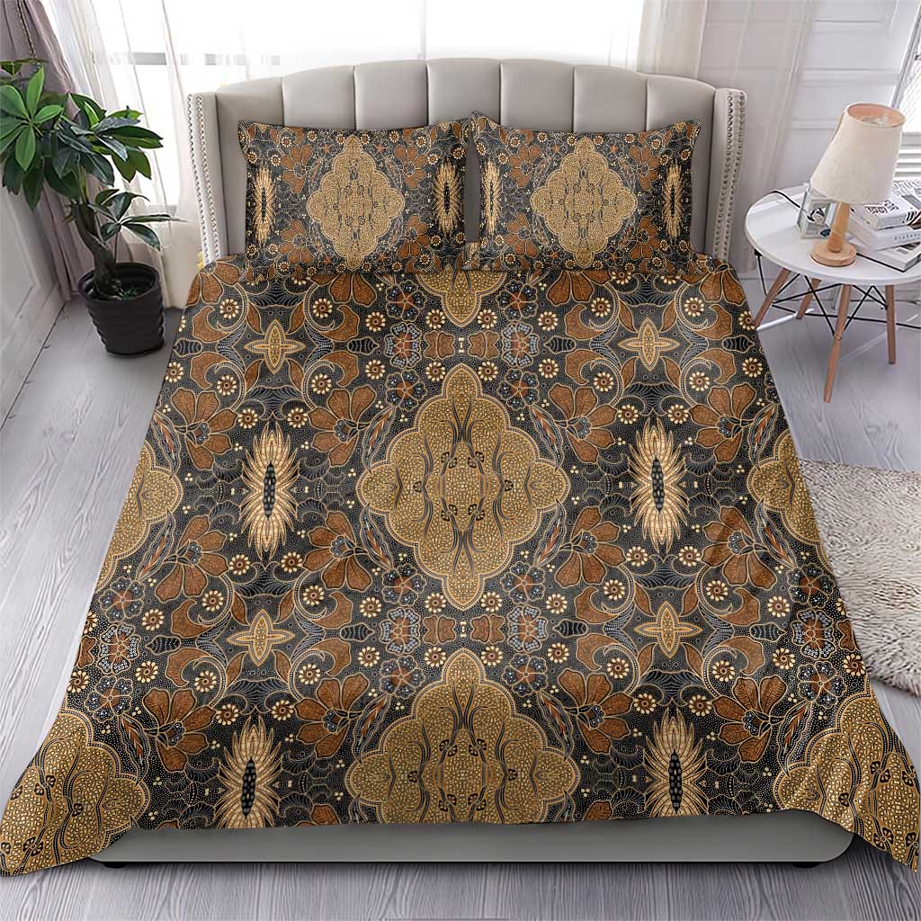 Madiba Nelson Mandela Bedding Set Indonesia Batik Earthy Brown - Wonder Print Shop