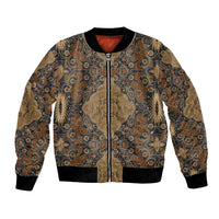 Madiba Nelson Mandela Bomber Jacket Indonesia Batik Earthy Brown - Wonder Print Shop