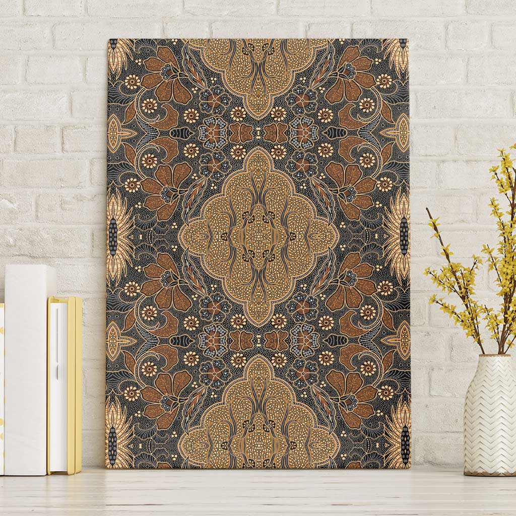 Madiba Nelson Mandela Canvas Wall Art Indonesia Batik Earthy Brown - Wonder Print Shop