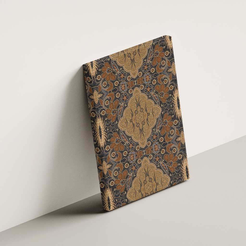 Madiba Nelson Mandela Canvas Wall Art Indonesia Batik Earthy Brown - Wonder Print Shop