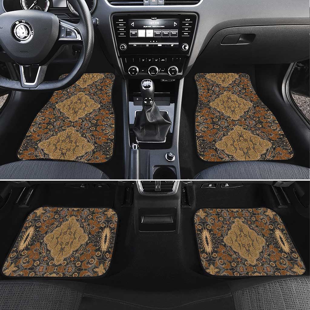 Madiba Nelson Mandela Car Mats Indonesia Batik Earthy Brown - Wonder Print Shop