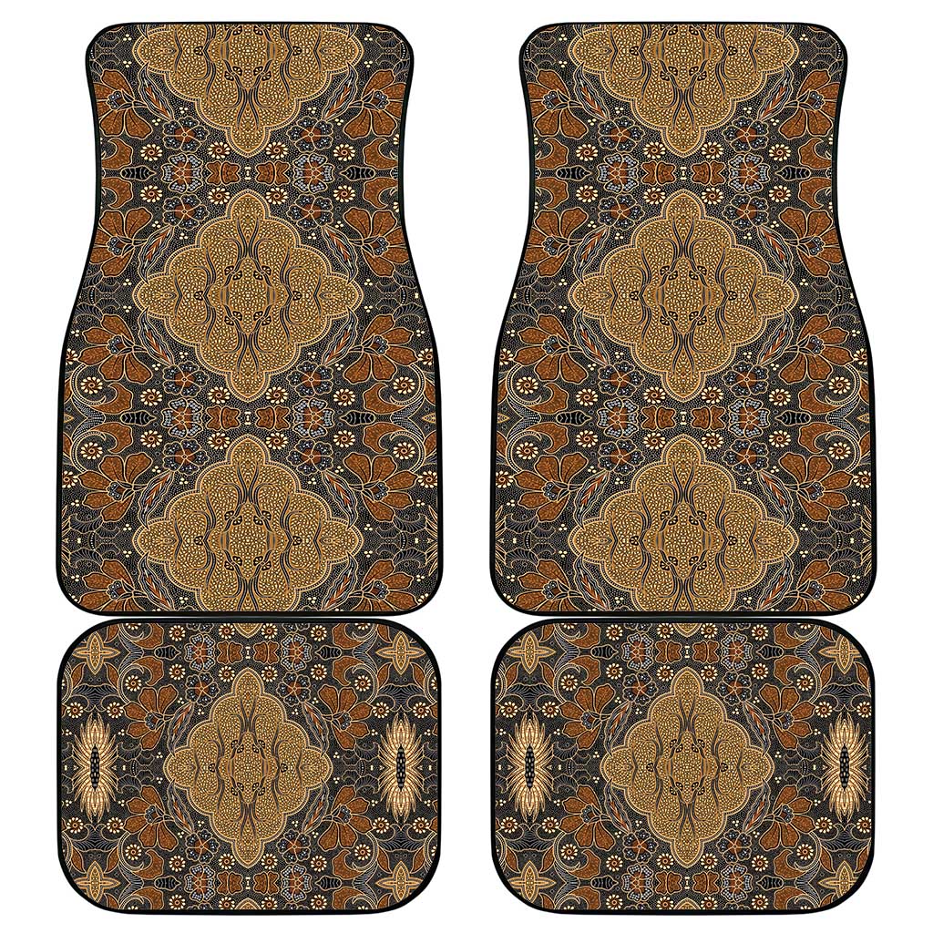 Madiba Nelson Mandela Car Mats Indonesia Batik Earthy Brown - Wonder Print Shop