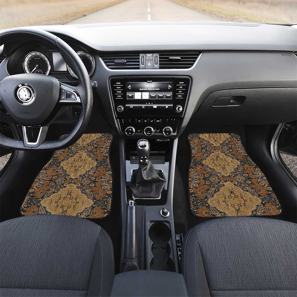 Madiba Nelson Mandela Car Mats Indonesia Batik Earthy Brown - Wonder Print Shop
