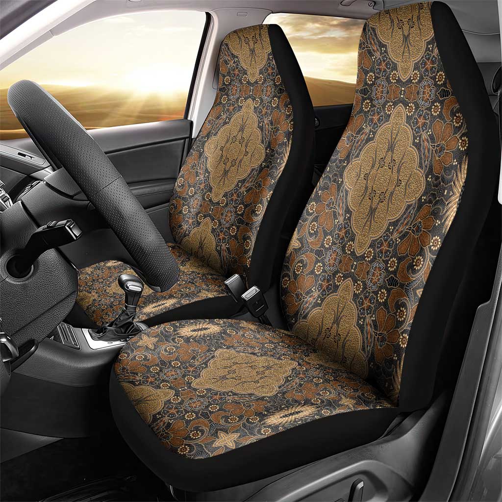 Madiba Nelson Mandela Car Seat Cover Indonesia Batik Earthy Brown - Wonder Print Shop