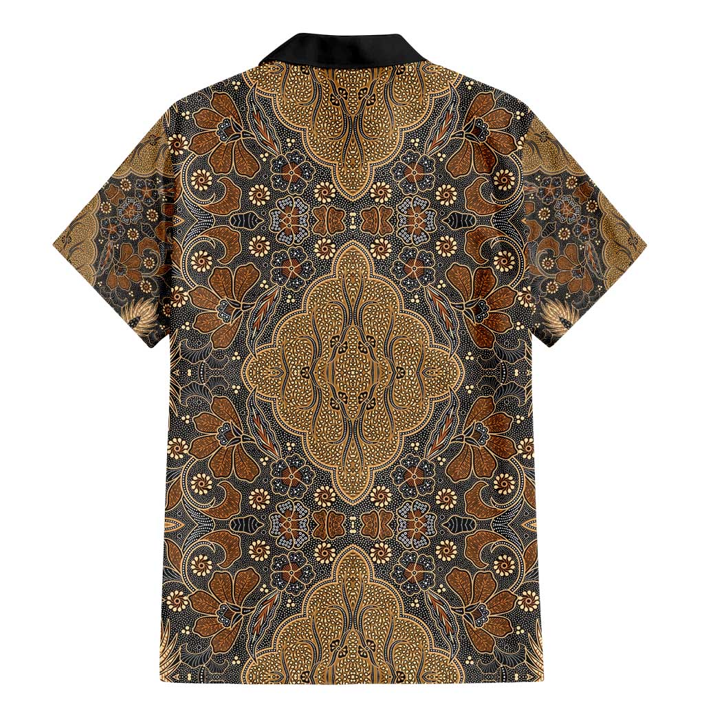 Madiba Nelson Mandela Family Matching Mermaid Dress and Hawaiian Shirt Indonesia Batik Earthy Brown - Wonder Print Shop