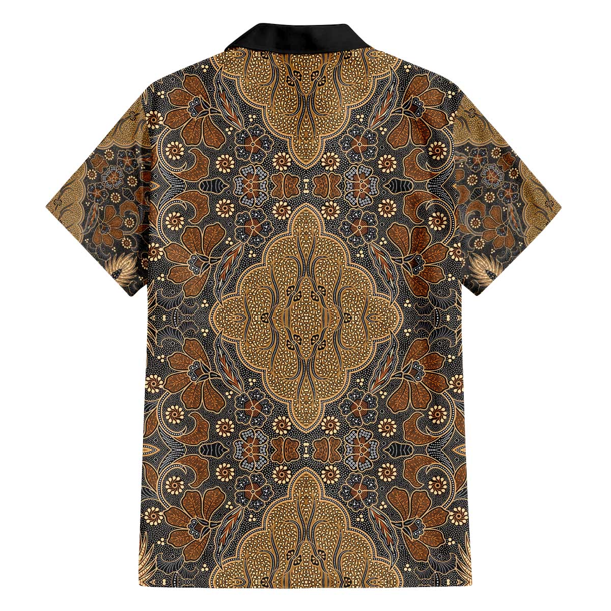 Madiba Nelson Mandela Family Matching Off The Shoulder Long Sleeve Dress and Hawaiian Shirt Indonesia Batik Earthy Brown - Wonder Print Shop