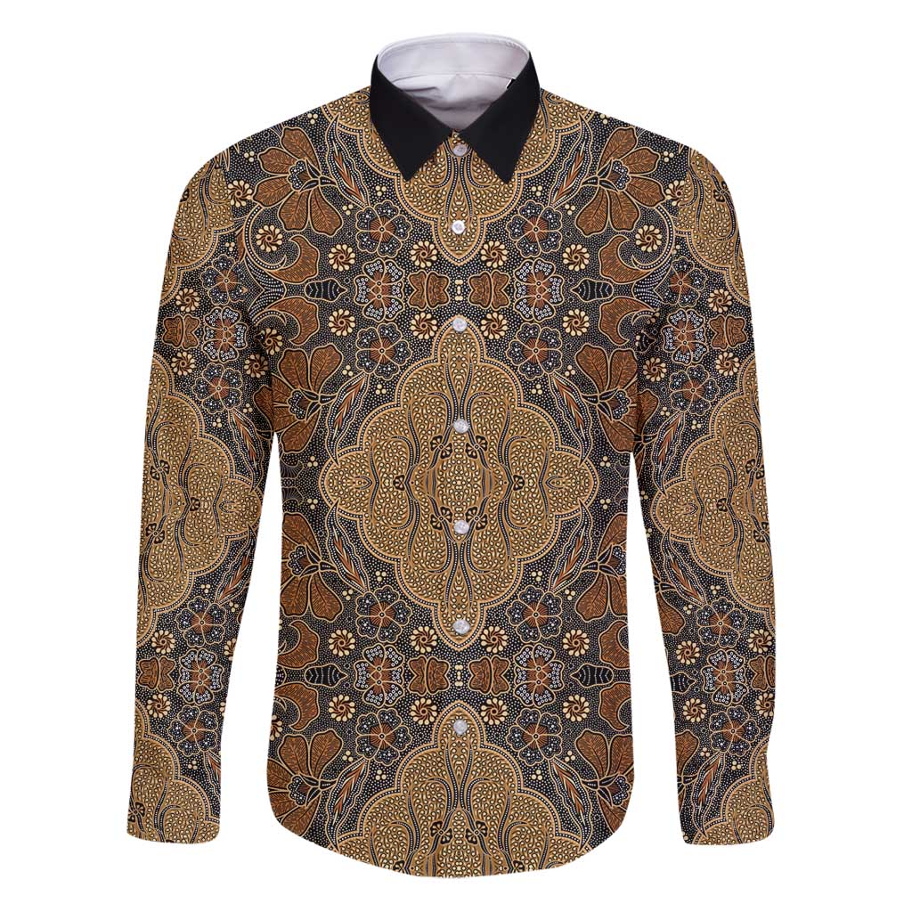 Madiba Nelson Mandela Family Matching Puletasi and Hawaiian Shirt Indonesia Batik Earthy Brown - Wonder Print Shop