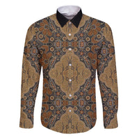 Madiba Nelson Mandela Family Matching Puletasi and Hawaiian Shirt Indonesia Batik Earthy Brown - Wonder Print Shop
