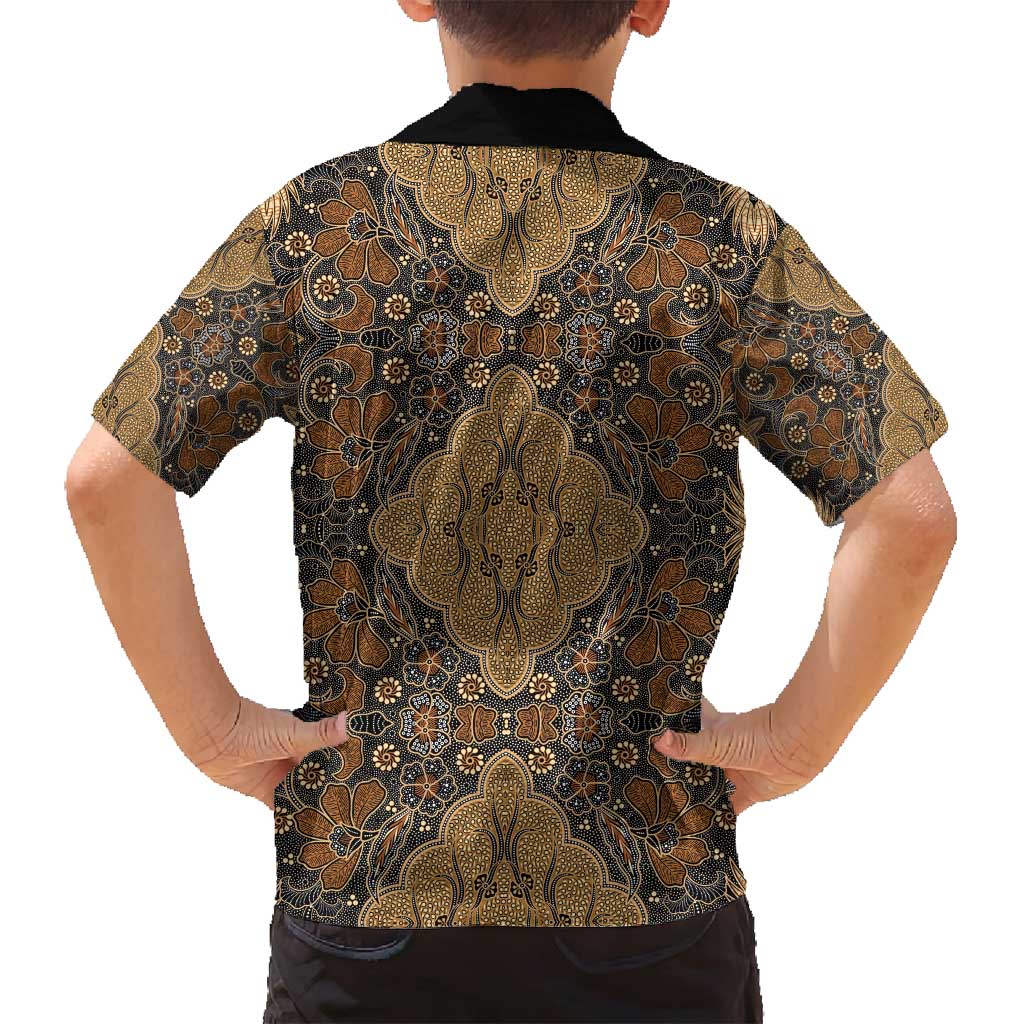 Madiba Nelson Mandela Family Matching Summer Maxi Dress and Hawaiian Shirt Indonesia Batik Earthy Brown - Wonder Print Shop