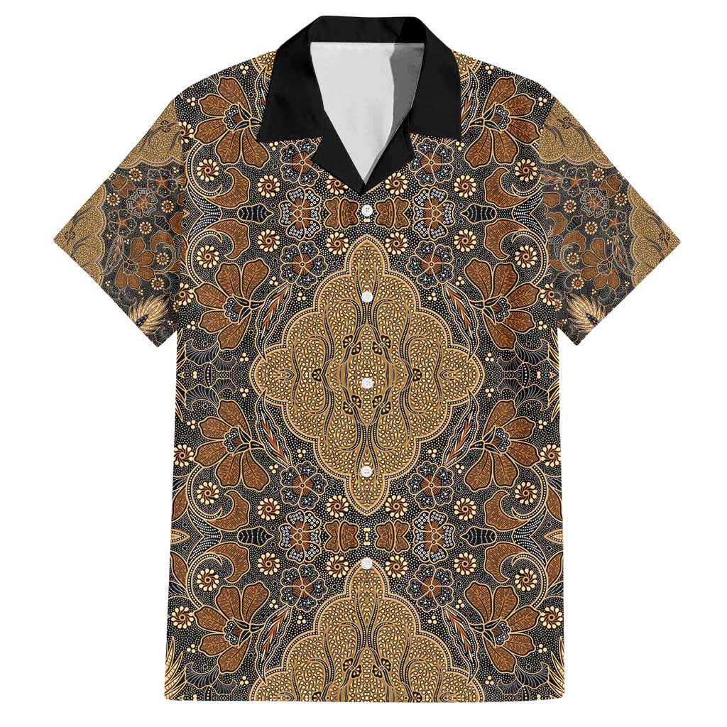 Madiba Nelson Mandela Family Matching Tank Maxi Dress and Hawaiian Shirt Indonesia Batik Earthy Brown - Wonder Print Shop