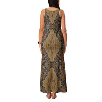 Madiba Nelson Mandela Family Matching Tank Maxi Dress and Hawaiian Shirt Indonesia Batik Earthy Brown - Wonder Print Shop