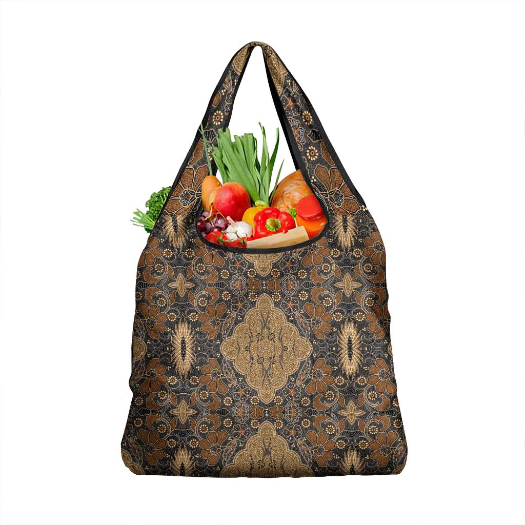 Madiba Nelson Mandela Grocery Bag Indonesia Batik Earthy Brown - Wonder Print Shop