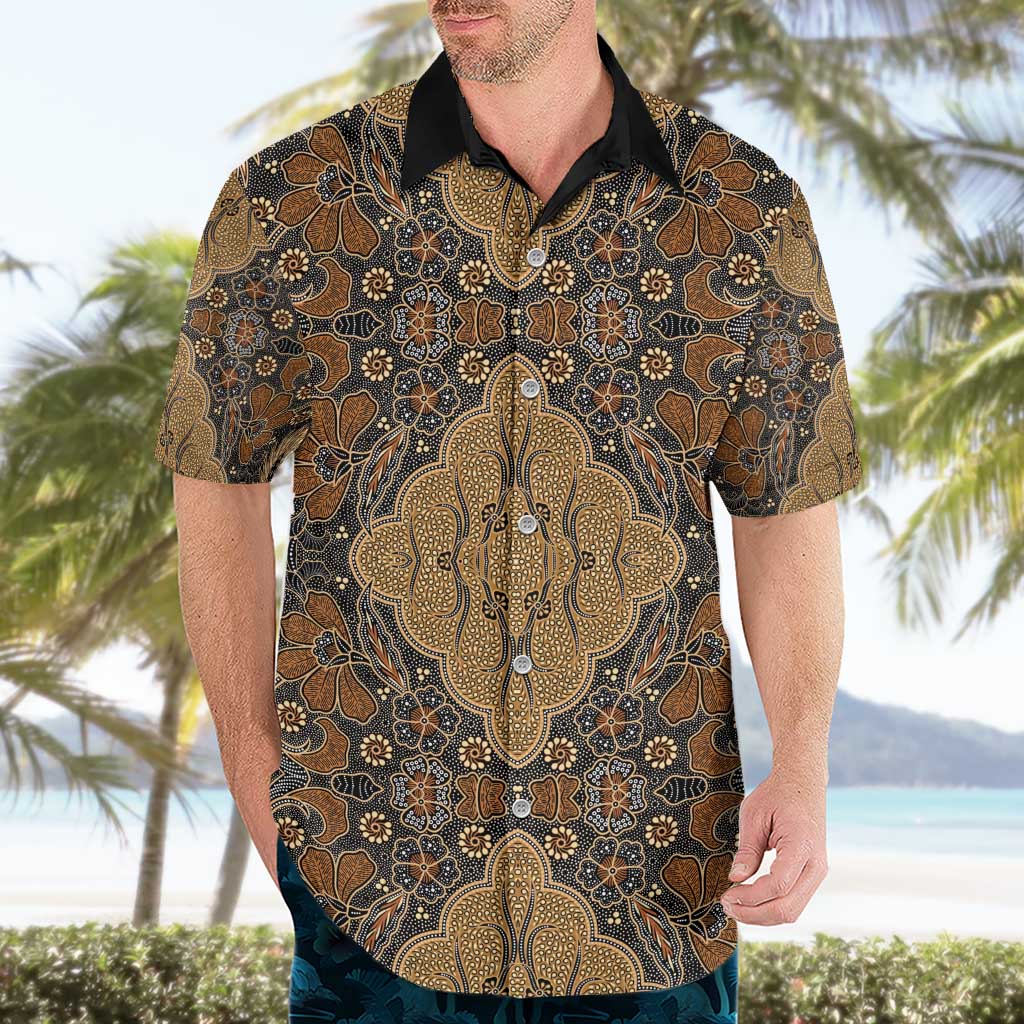 Madiba Nelson Mandela Hawaiian Shirt Indonesia Batik Earthy Brown - Wonder Print Shop