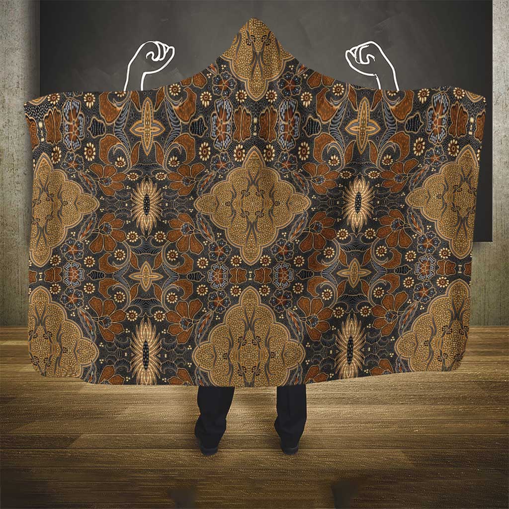 Madiba Nelson Mandela Hooded Blanket Indonesia Batik Earthy Brown - Wonder Print Shop